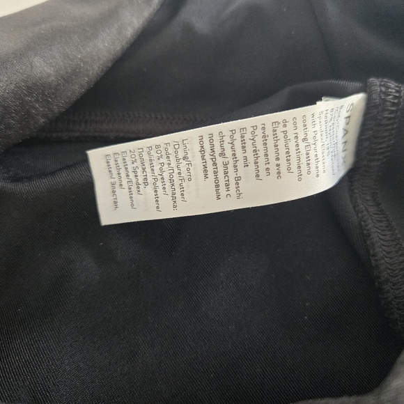 Spanx Faux Leather High Waisted Black Leggings Full Length Women's Size Small - Picture 4 of 6